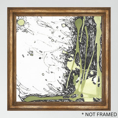 ‘Cartography 5′ Reasor Original Abstract Painting Acrylic 6×6 SHLERM ARTS