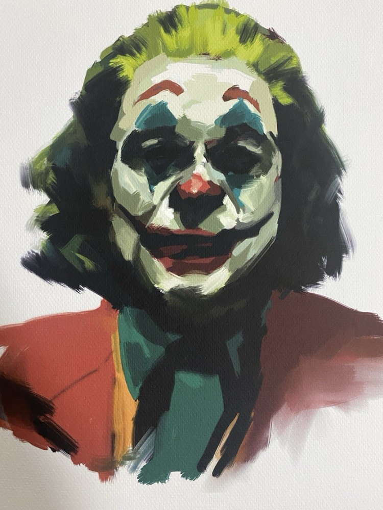 Watercolor Joker Painting Art Print 9×12 Inch