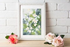 Original brand new watercolor „Jasmine” $55 Home decor art gift