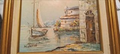 W. Jones Signed Impressionist Seascape Oil Painting