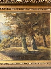 COURTNEY LUTHER MILES ANTIQUE CALIFORNIA PLEIN AIR LANDSCAPE OIL PAINTING OLD