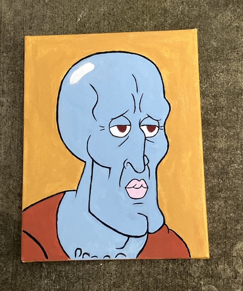 Handsome Squidward Painting