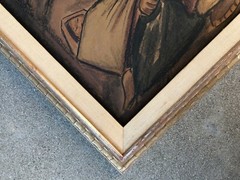 ECUADORIAN ARTIST, ARTURO NIETO ORIGINAL MIXED MEDIA PAINTING ON HARD BOARD