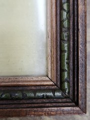 VTG 1930’s Dimensional 3D Layered Painted Glass Lily-of-the-Valley Shadowbox