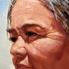 Vintage Willis M. Rue American Oil on Canvas Painting Navajo Woman “Shepherdess”