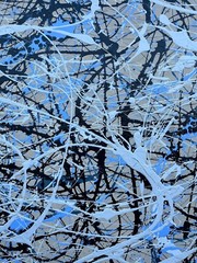 Abstract Artwork Composition in the Pollock Style Copenhagen Art 150x120cm
