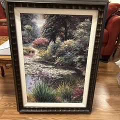 Henry Peeters “Litchfield Pond” Textured Canvas Print The Bombay Company