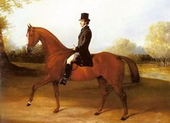 Ｏｉｌ　ｐａｉｎｔｉｎｇ henry barraud – richard paget of cropston leicester horseman horse