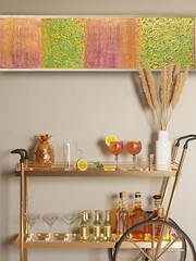 Pinky’s Green (New) 36x12x1.5 In. Acrylic Thick Textured Original Art