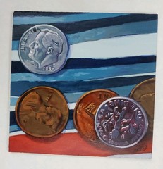 Original Still Life Oil Painting On Masonite, 6×6, Signed
