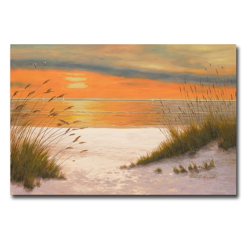 Summer Sunset by Diane Romanello Gallery-Wrap Canvas Giclee Art (16 in x 24 in)