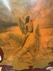 VTG John Pitre Pegasus (1972) Wood Lacquered Hanging Wall Art 35.5×22” LARGE