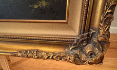 Deep In The Forest Ornate Wood Framed Oil Painting By De Ong 43″ x 31″