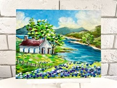 Bluebonnets Oil Painting Austin Texas Hill Country Original Art 8×10 in