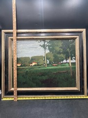 Original Chris Burkholder „First Light Of Autumn Evening“ Oil Painting, Framed