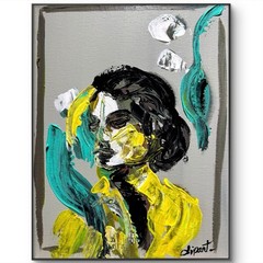 Elegance Portrait 9×12 Canvas Original Artwork Fine Art Abstract Decor Interior