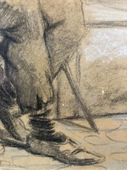 Georges TOURNON (1895-1961) Gauche Clochard À Paris France Miserabilisme