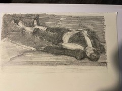 Drawing After Manet By DC Artist Ron Demetro French Paper 6×9 Inch