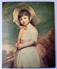 Royale Academie VINTAGE TEXTURED PRINT Miss Willoughby Bonnet Victorian Girl