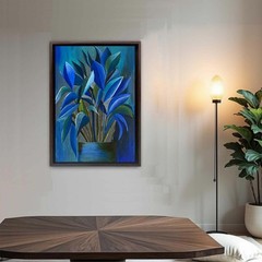 Original Abstract Flower Vase Painting 16×20 Canvas Modern Wall Art Home Decor