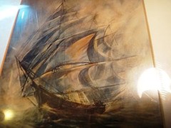 Allen Hawks Clipper Ship Watercolor Signed 11×14 Total Size *Free S&H USA*