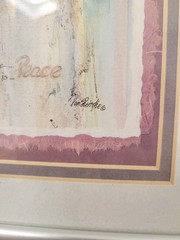 Pam Reinke 8×10 Watercolor „Peace“ Painting Matted & Framed