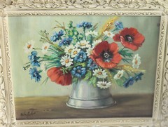 Anton Muller Floral Still Life Oil Painting Signed1874-1912g ,Dutch
