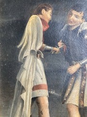 oil painting framed original. Romans Battle Religious 1940’s