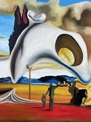 Salvador Dali (Handmade) Oil on cardboard painting signed & Framed