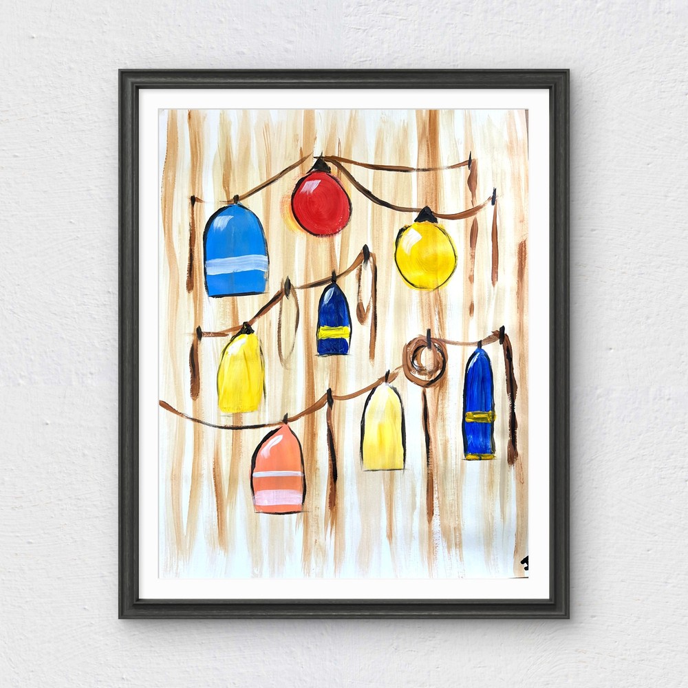 RiverRunArt Original Acrylic 14X11 Paper Abstract Home Decor Wall Art Painting