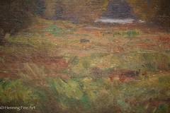 Royal Hill Milleson Antique Impressionist Painting Mt. Hood Oregon Sunset 24×29″