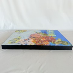 Original Abstract Art Acrylic Painting Floral Tracy Eau Claire Wood Panel 8×10″A