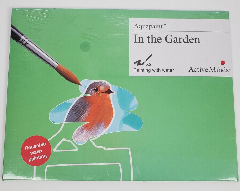 Active Minds In the Garden Aquapaint Activity 5 Reusable Water Painting