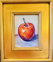 KADLIC Impressionist Fruit Still Life Impasto Painting Gold Fine Art 14” Frame