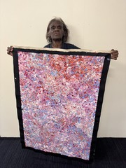 Bessie Pitjara 💕Aboriginal Art 110cm X 73cm COA Supplied BP14F-A