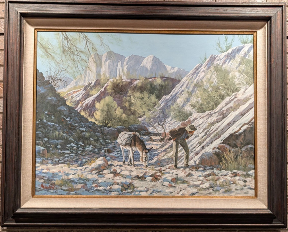 Roy Kerswill “The Prospector and His Mule” Framed Oil on Canvas Original Western