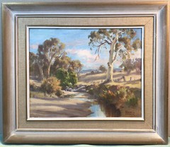 Ambrose Griffin Along The Creek Circa 1950s Framed Oil Painting