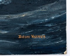 Jerome Varnum (1955-2024) Sailing Painting with American Flag, Unframed