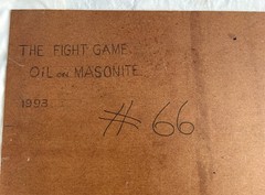 Oil Portrait – on Masonite – 1993 – The Fight Game – Artist: Harry Beukelaer