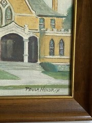 Americana Vintage Old Central Presbyterian Church Bristol VA Oil Art Painting