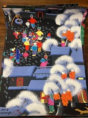 Original Chinese farmer/peasant painting 15″x21″ – „Powder Puff“