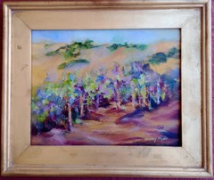 Genuine Oil Painting by Shirley Flynn with Signature Handwriting & Business Card