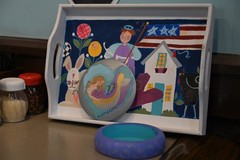 Mermaid with Pearl Necklace Acrylic Painting Weddding Ring Wooden Box with Lid