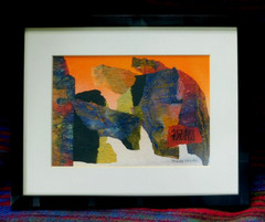 Noted Swedish/ American Birgitta Lapides fine original mixed media