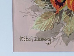 Robert Laessig Original Watercolor Painting „Autumn Bouquet“ with COA