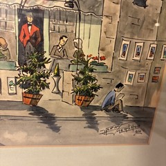 Vintage Harry Merthou Watercolor Framed Picture Signed 1964 Quebec City