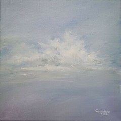 original oil painting cloud cloudscape clouds sky decor canvas signed artwork