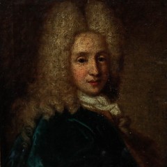 Circle of Hyacinthe Rigaud (1659-1743) – Framed Oil, Gentelman in the Teal Cape