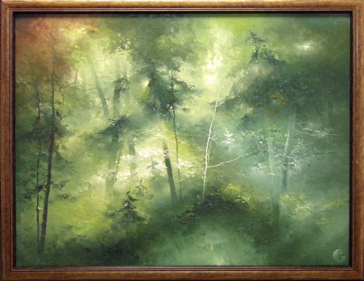 Petras Lukosius #0128 Original Oil on Paintings on Canvas with Custom Frame