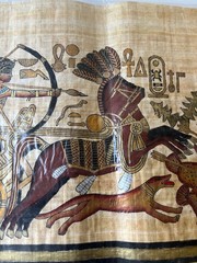 Papyrus Egyptian Handmade Vintage Hand Painted Art Paper 2 SETS PAPYRUS